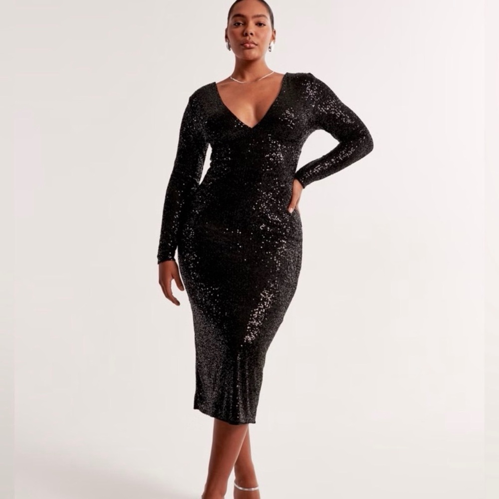 Elegant Black Sequin Dress